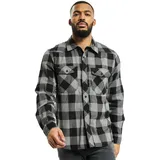 Brandit Textil Check Langarmhemd Black / Charcoal 6XL