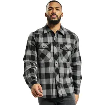 Brandit Textil Check Langarmhemd Black / Charcoal 6XL