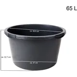 Mörtelkasten Mörtelkübel Zement Maurer Wanne Eimer 12l 20l 65l 90l rund eckig - 5 x 65 Liter