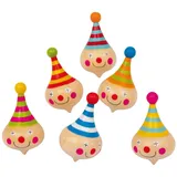 Small Foot Company Small Foot Holzkreisel Clown 6er Set)