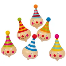 Small Foot Company Small Foot Holzkreisel Clown 6er Set)
