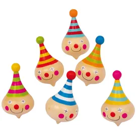 Small Foot Company Small Foot Holzkreisel Clown 6er Set)