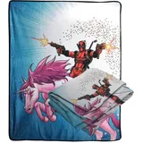 Marvel Deadpool Unicorn Fleece Soft Throw Blanket