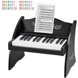 Vevor Kinder-Keyboard Holzpiano 25 Tasten Schwarz