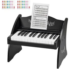 Vevor Kinder-Keyboard Holzpiano 25 Tasten Schwarz
