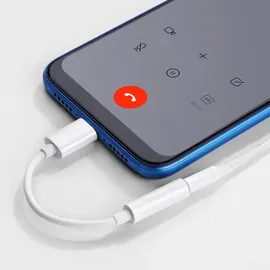 Joyroom 3.5mm Jack Minibuchse auf Typ-C USB-C (Stecker) zu (Buchse), Ben Series, 3A, weiß