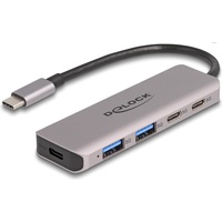 Delock USB 5 Gbps 2 Port Type-C und 2 Typ-A Hub mit USB Type-C Anschluss
