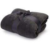 Wohndecke Kuscheldecke Sofadecke Tagesdecke Coral Fleece 150x200cm, Lumaland grau