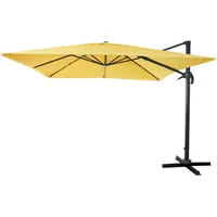 Mendler Gastronomie-Ampelschirm HWC-A96, Sonnenschirm 3x3m (Ø4,24m) Polyester Alu/Stahl 23kg