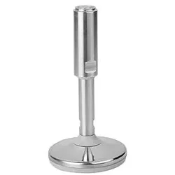STELLFUß FÜR HYGIENEBEREICH M24X65, D=120, EDELSTAHL, KOMP:GUMMI