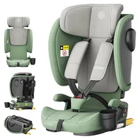 Daliya® JOYMAX i-Size Kindersitz, ISOFIX, Top Tether mit Warnmelder, für Kinder 76-150 cm, ab 15 Monaten, 9-36 kg, Autokindersitz (Grün)