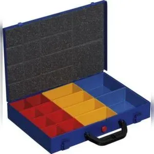 Allit Sortimentskoffer, HxBxT 65x335x250mm, 14 Kästen, Koffer Stahl/Kästen Polystyrol