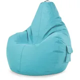 Green Bean Sitzsack mit Rückenlehne "Cozy" 80x70x90cm - Gaming Chair mit 230L Füllung - Bean Bag Lounge Chair Sitzhocker Relax-Sessel Gamer Gamingstuhl Türkis