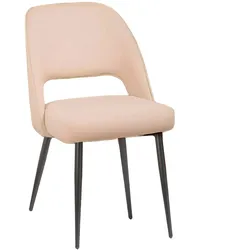 Stühle Madras mit wasserdichter Polsterung in Beige für die Gastronomie. Innenmöbel für Bar, Restaurant und Café.