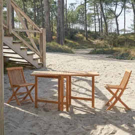 Tikamoon Gartentisch 130 x 74 x 65 cm Braun