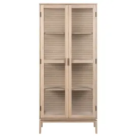 Actona ebuy24 Linley Vitrinenschrank 2 Glastüren Eichenfurnier
