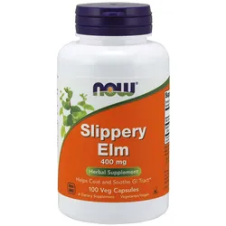 Now Foods Slippery Elm - Rot-Ulme-Extrakt 400 mg Kapsel (100 veg.Kapseln)