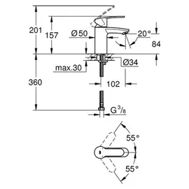 Grohe Eurostyle Cosmopolitan S-Size Einhandmischer chrom 3246820E