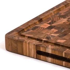 Teakhaus Hackblock Holz 1-tlg. 42 x 30,5 x 3,8 cm Braun