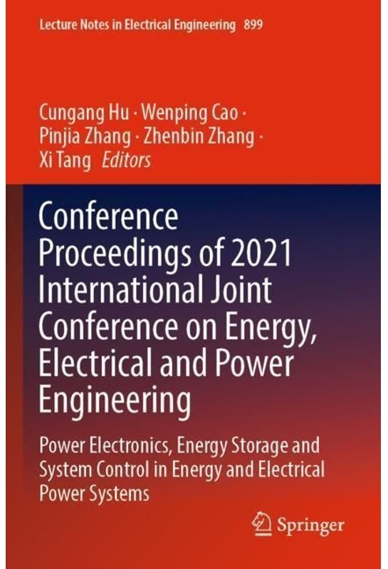Conference Proceedings Of 2021 International Joint Conference On Energy, Electrical And Power Engineering, Kartoniert (TB)