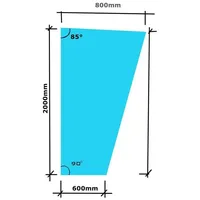 Glaszentrum Hagen Vordach 80 x 200 x 60 cm