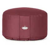 Lotuscrafts® Meditationskissen, Extra-hoch mit 20 cm Sitzhöhe, Yoga Kissen mit Dinkelfüllung, Yogakissen Rund, Bodenkissen Rund, Yogakissen Meditationskissen, Bezug waschbar, GOTS Zertifiziert