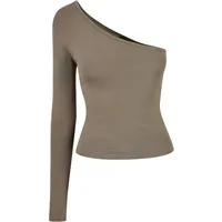 URBAN CLASSICS Ladies Asymmetric Longsleeve - Olive - M