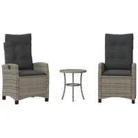vidaXL Bistro-Set 3-tlg. Grau