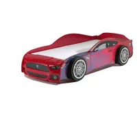 Autobett >Power< 90x200cm, inkl. Lattenrost, Rot, MDF - 227x60x111cm (BxHxT) - Rot