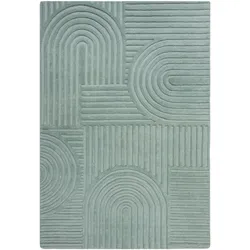 Kadima Design Handgetufteter Wollteppich in Pastellfarben `Leven Blake` . Farbe: Türkis, 120x170 cm