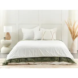 Beliani Bezug für Gewichtsdecke RHEA in Weiß Minky-stoffbezug 135 x 200 cm Flauschig Einfarbig Modern Ersatzbezug Therapiedeckenbezug mit Schlaufen