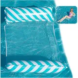Aufblasbare Wasserhängematte, 4-in-1 Pool Float, Kinder und Erwachsene, Blau