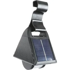 Buri 3er-Set Solar Dachrinnenleuchten Solarlampen Zaunleuchte Aussenlampe Gartenlicht - Schwarz