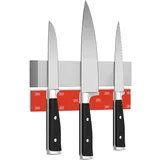 CUCINO Messer Magnetleiste selbstklebend - Vergleichssieger mit extra starkem Magnet - Einfache Montage mit 3M Klebeband ohne Bohren, aus Premium-Edelstahl - 25cm