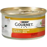 Gourmet Purina Gold Katzenfutter Nassfutter, Rindfleisch - 24 Dosen à 85 g (24 x 85 g)