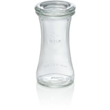 Weck 6 Stück Weck Delikatessen - Glas 100ml / RR40 mit Glasdeckel und Frischhaltedeckel im Original Karton (Mit Glasdeckel,