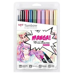 Tombow ABT Manga Shojo Dual Brush-Pens farbsortiert, 1 Set