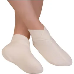 wobera Angora Fußwärmer mit weitem Einstieg 1 P weiss Unisex
