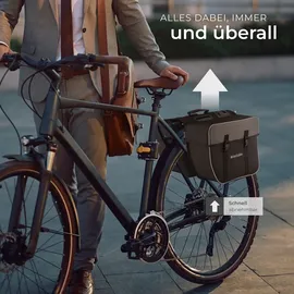 Tectake Georg Fahrradtasche Satteltasche schwarz