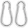 PRO PLUS Karabinerhaken 2 Stk. Metall 5x50mm