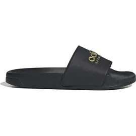 adidas Shower Adilette Core Black / Cloud White / Matte Gold 39