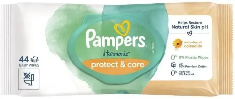 Pampers Feuchttücher Harmonie- Calendula, 1 Packung, 44 Tücher