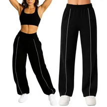 SMILODOX Damen Jogginghose Siara Schwarz schwarz M