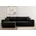 Eckcouch Polyester 2-Sitzer Schwarz