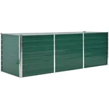 vidaXL Garten-Hochbeet verzinkter Stahl rechteckig 240 x 80 x 77 cm Grün 