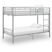 vidaXL Etagenbett vidaXL 90 x 200 cm Metall grau