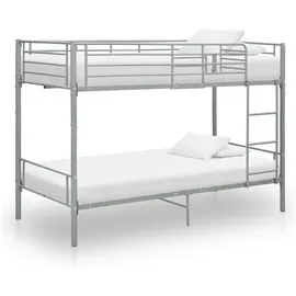 vidaXL Etagenbett vidaXL 90 x 200 cm Metall grau