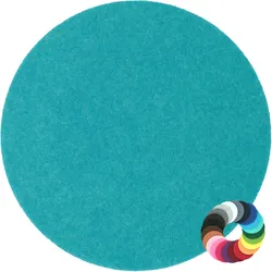 BIASTO - Premium Filz Untersetzer - rund 15cm - Farbe: pertol (HF030). Design Glas-Untersetzer für Getränke, Tisch, Bar, Tasse, Vase