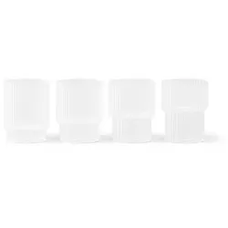 ferm LIVING - Ripple Small Glasses Set of 4 Frosted