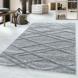 TaraCarpet Designerteppich Tokio hoch-tief Struktur Wellen grau 240x340 cm